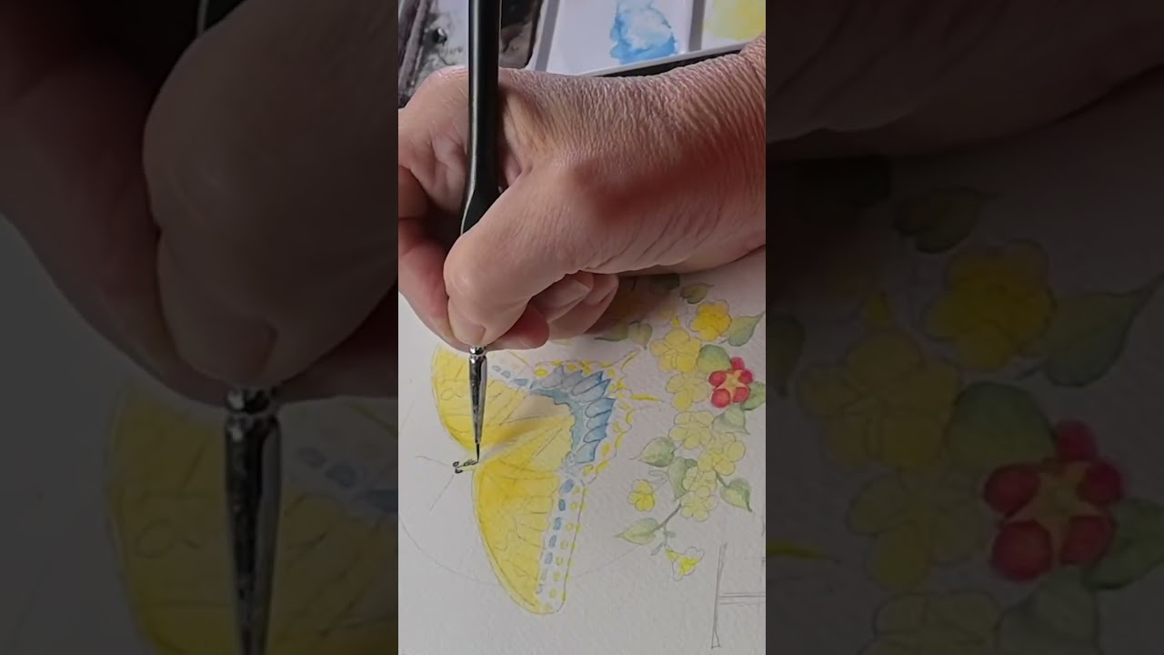 Making watercolor Thank You cards for friends that sent me gifts post-op #art #watercoloreffect