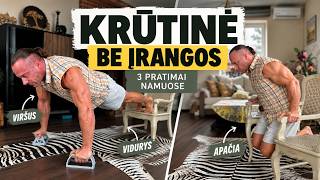 Kaip treniruoti krūtinę namuose be jokios įrangos? 3 pratimai