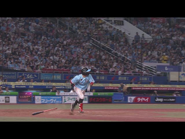 【7回裏】貴重な追加点!! マリーンズ・鈴木が左中間を破る2点タイムリーを放つ!! 2019/8/25 M-H