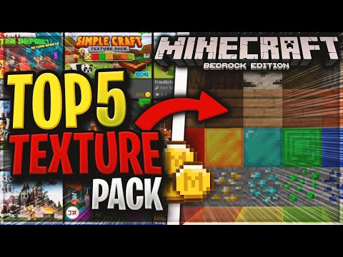 TOP 5 Texture Packs für MCPE! | Minecraft Bedrock ( PS4 , XboxOne , Switch , PE , Win10 )