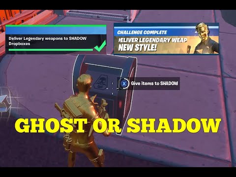 Fortnite deliver legendary weapons to Ghost or Shadow dropbox