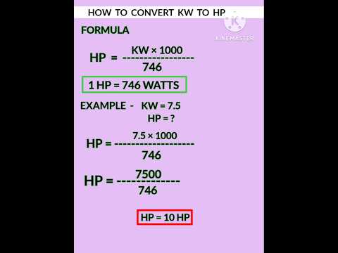 KW to HP conversion|KW to HP calculate | How to convert Kw to HP convert Formula #shorts #electrical