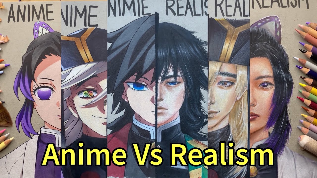 ANIME VS REALISM - Draw All Demon Slayer Characters Compilation 