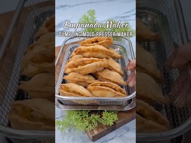 Vídeo relacionado con KAYCROWN Acero inoxidable Ravioli molde Empanada Prensa Pierogi Bola de masa Maker Envoltura para hornear cortador de masa utensilios de cocina, X-grande - 15 cm