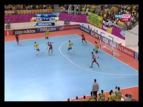 2012-11-07 UEFA Futsal World Cup Play-offs Group C: Portugal - Brazil 1:3 (1:1) 2nd half highlights