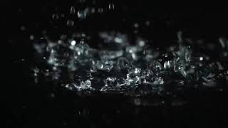 Water drops and black background video