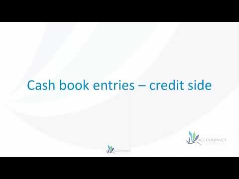 Cash Book Entries (Credit Side) - AAT Q22 Level 2 Introduction to Bookkeeping