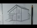 How To Draw A Simple House Easy Step By Step - House Drawing Tutorial _ EASY!