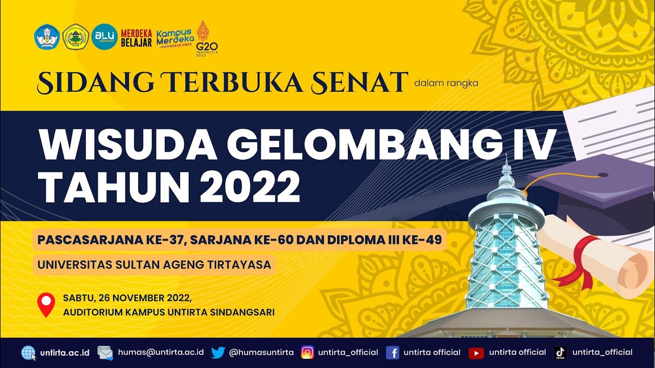 SIDANG TERBUKA SENAT WISUDA GEL.IV UNTIRTA 2022