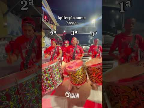 Diferença entre os surdos de marcação. Bateria de Escola de Samba. Ritmistas da UPM.