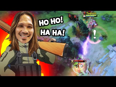 How AGGRESSIVE Topson's Sniper really is...🎯