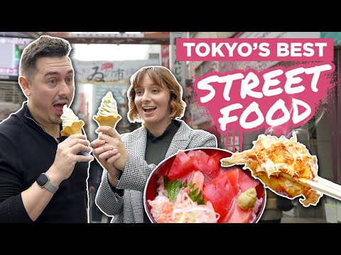 在東京上野必須嘗試的日本街頭食品@AbroadinJapan (Must Try Japanese Street Food in Ueno, Tokyo ft. @AbroadinJapan)
