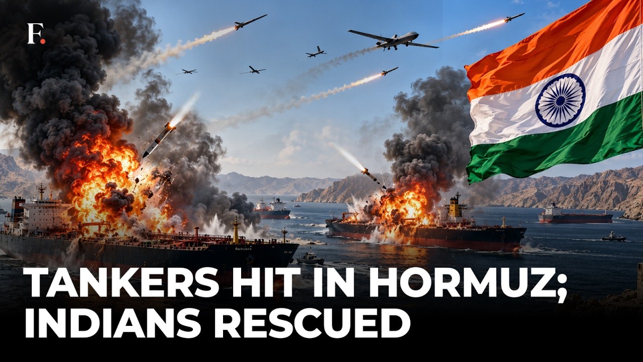 ‘Struck By…’: Fresh Attacks Hit Oil Tankers In Strait Of Hormuz, 5 Indians Rescued | FP Video