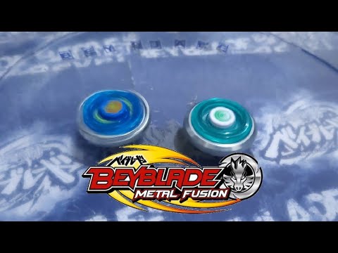 BEYBLADE METAL FIGHT - STORM PEGASUS 105RF VS ROCK LEONE 145WB