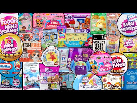 UNBOXING 60 BLIND BAGS! Mini Brands! Sugar Buzz! Real Littles! Doorables! Squishmallows!