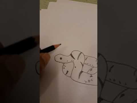 Min første tegning slange 👍😄