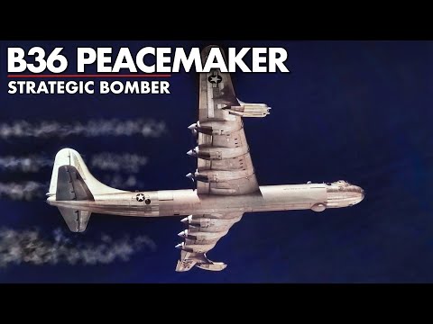 B-36 Peacemaker | Convair's massive American strategic bomber | Upscaled video