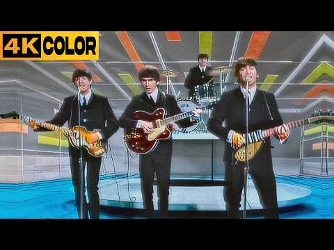 The Beatles  - I Saw Her Standing There Live Ed Sullivan Show (Restored In 4K Color)