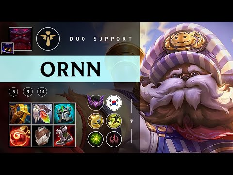 Ornn Support vs Nautilus - KR Master Patch 25.24