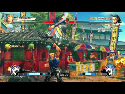SSFIVAE:  Guile (ACE E I RI N) vs.  Rose (Minene)  [Rematch] HD