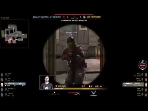 Kennys insane 1v4 clutch - G2 Esports vs QB Fire - Eleague Major 2018