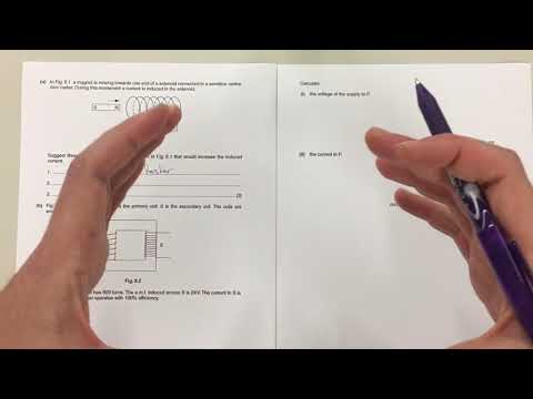 IGCSE electromagnetism question - transformers and electromagnetic induction