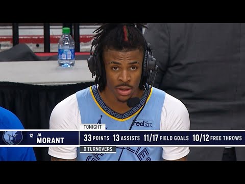 MEM@POR: Ja Morant Postgame Walk-off Interview | NBA Season 2020-21
