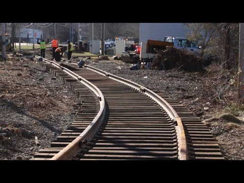 Abandoned railroad being restored - Taunton, MA - 12/19/2022