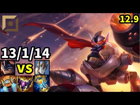 Rumble Top vs Galio - KR Master | Patch 12.9