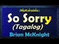 SO SORRY - Karaoke version in the style of BRIAN MCKNIGHT