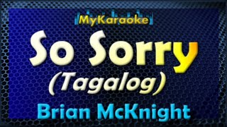 SO SORRY - Karaoke version in the style of BRIAN MCKNIGHT