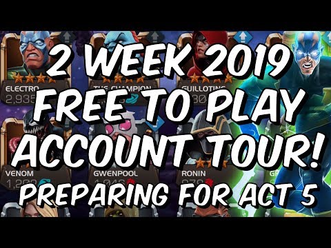Free To Play 2 Week Account Tour - WhaleMilker3000 2019 - Marvel Contest of Champions