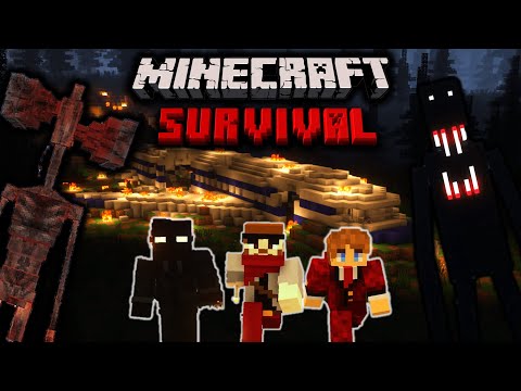 3 Minecraft Youtubers Survive A Plane Crash On A HORROR ISLAND... [FULL MOVIE]