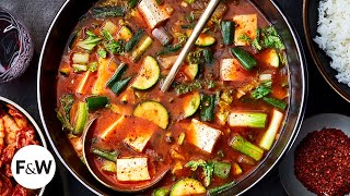This Korean Recipe for Spicy Tofu and Zucchini Stew Is a Nostalgic Classic | F&W Cooks | Food & Wine