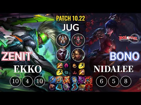 HLE Zenit Ekko vs KT Bono Nidalee Jungle - KR Patch 10.22