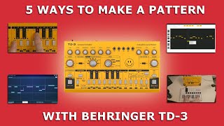 Video thumbnail for 5 WAYS to make a PATTERN with BEHRINGER TD3 Bassline Synthesizer by Stamatis Stabos