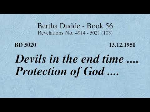 BD 5020 - DEVILS IN THE END TIMES .... PROTECTION OF GOD ....