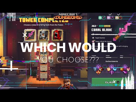 WHICH WOULD YOU CHOOSE? EP. 3 | Tower Run REWARD CHEST Opening | Minecraft Dungeons