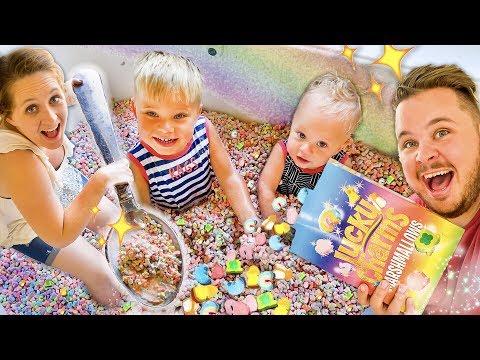 MAGICAL CEREAL POOL! 🌈 Super Rare Marshmallows Only Cereal!! 😮
