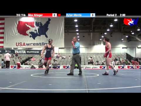 Max Krieger vs. Dylan Morris at 2013 Junior Nationals - FILA - FS