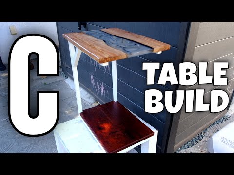 C Table Build with Metal Frame for a Resin Table Top