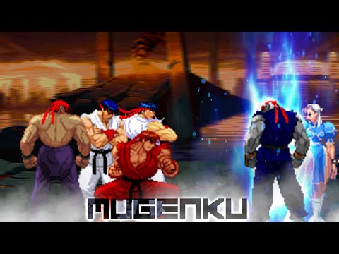 Shin Ryu's Team vs Omega God Ryu. Street Fighter MUGEN Multiverse