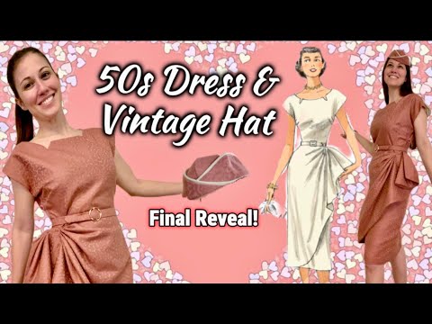1950’s Wiggle Dress & Vintage Hat! 👗 Final Reveal! Butterick 5880 [Pt 3]