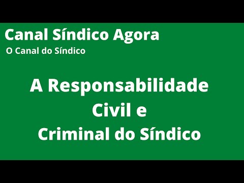 Responsabilidade Civil e Penal do Síndico