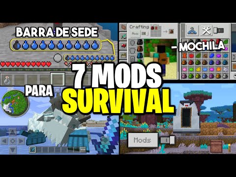 ✔️TOP 7 BEST MODS FOR SURVIVAL in MINECRAFT PE 1.18(mod for minecraft pe)