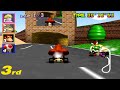 Mario Kart 64 Donkey Kong Gameplay Mushroom Cup 150cc N64