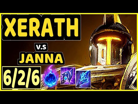 XERATH vs JANNA - 6/2/6 KDA BOTTOM SUPPORT GAMEPLAY - EUW Ranked MASTER