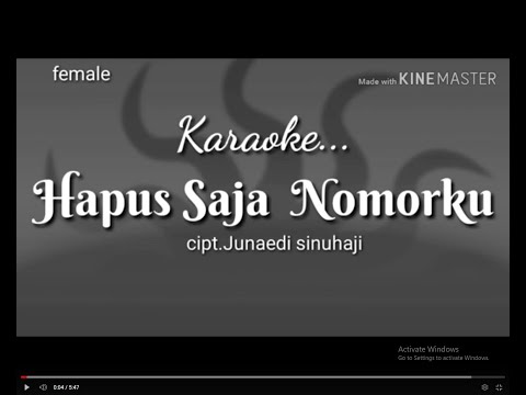 HAPUS SAJA NOMORKU Tone Cewek Karaoke