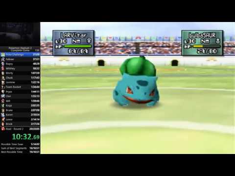 Pokemon Stadium 2 - Complete the Game Speedrun in 19:34:27