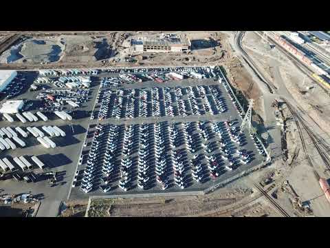 Tesla: Factory Flyover - Fremont - 12-21-17 4k